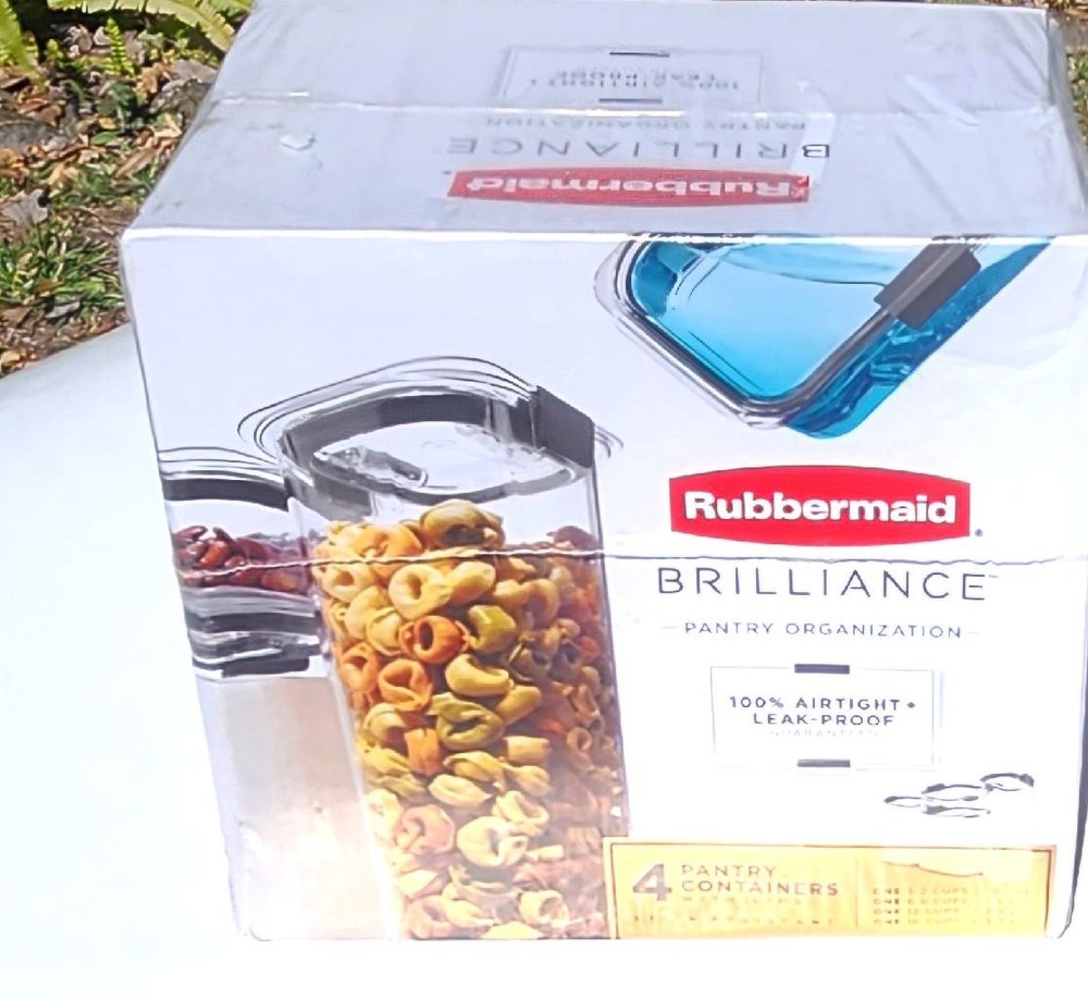 Rubbermaid 8pc Brilliance Pantry Food Storage Set Sealed Box Brand New