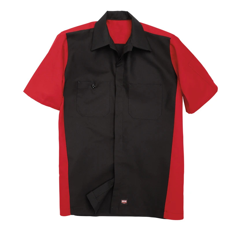 FLASH SALE! RED KAP Men's Short Sleeve Two-Tone Crew Shirt - FREE SHIPPING-image