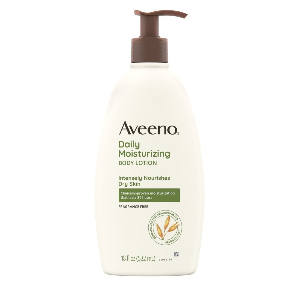 Aveeno Daily Moisturizing Body Lotion and Facial Moisturizer, 18oz (3 Pack)