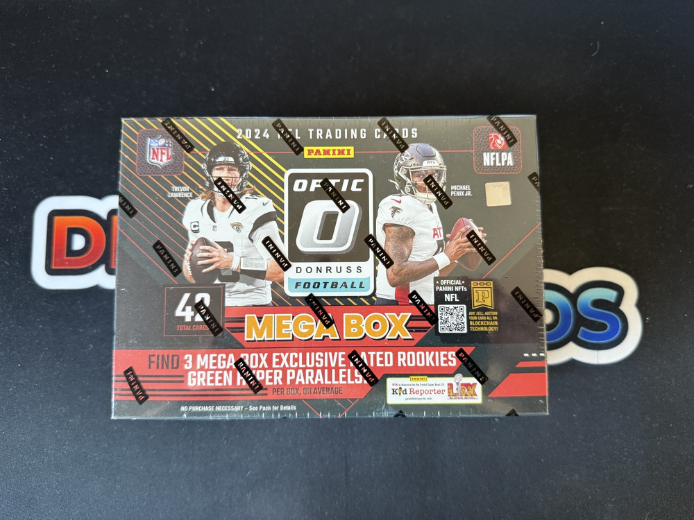 2024 Panini NFL Optic Donruss Football Trading Card Mega Box - 42 Total Cards
