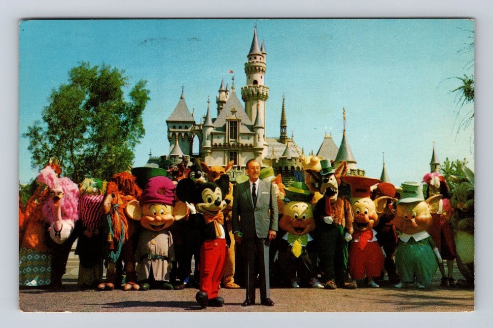 Vintage 1972 Orlando FL Disney World Walt Mickey & Friends Postcard