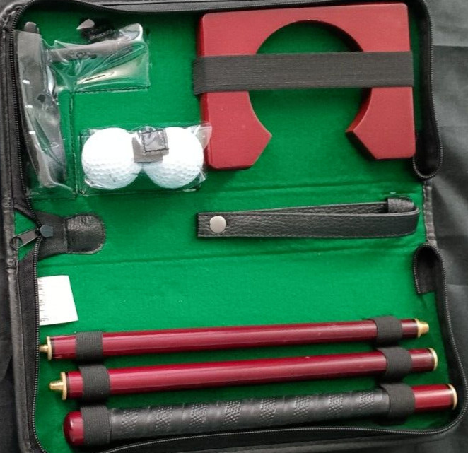 Portable Golf Wood Putter 3 PC SET NEW with Carrying Case