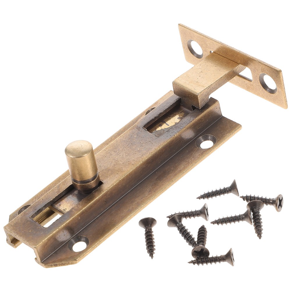 Bronze Flush Mount Door Bolt Slide Lock for Closets and French Doors