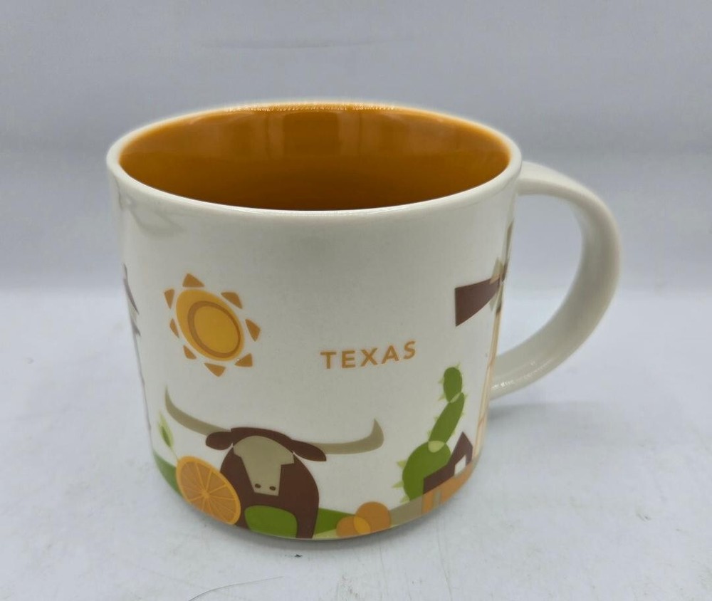 Starbucks Texas Coffee Mug 2015 You Are Here Collector Tea Mug Ceramic 14oz