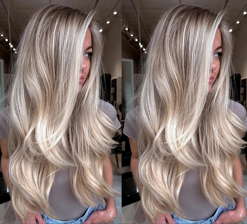 Highlight 13x4 Lace Frontal Wig Human Hair Ash Blonde Colored Lace Front Wig