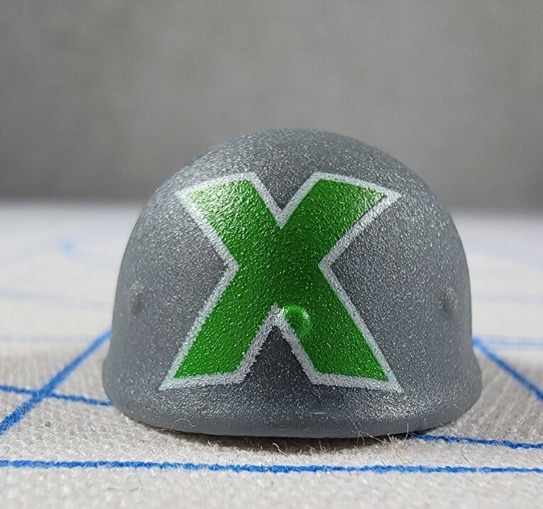 WWE Elite Male Grey Gray Green X Helmet Fodder 6