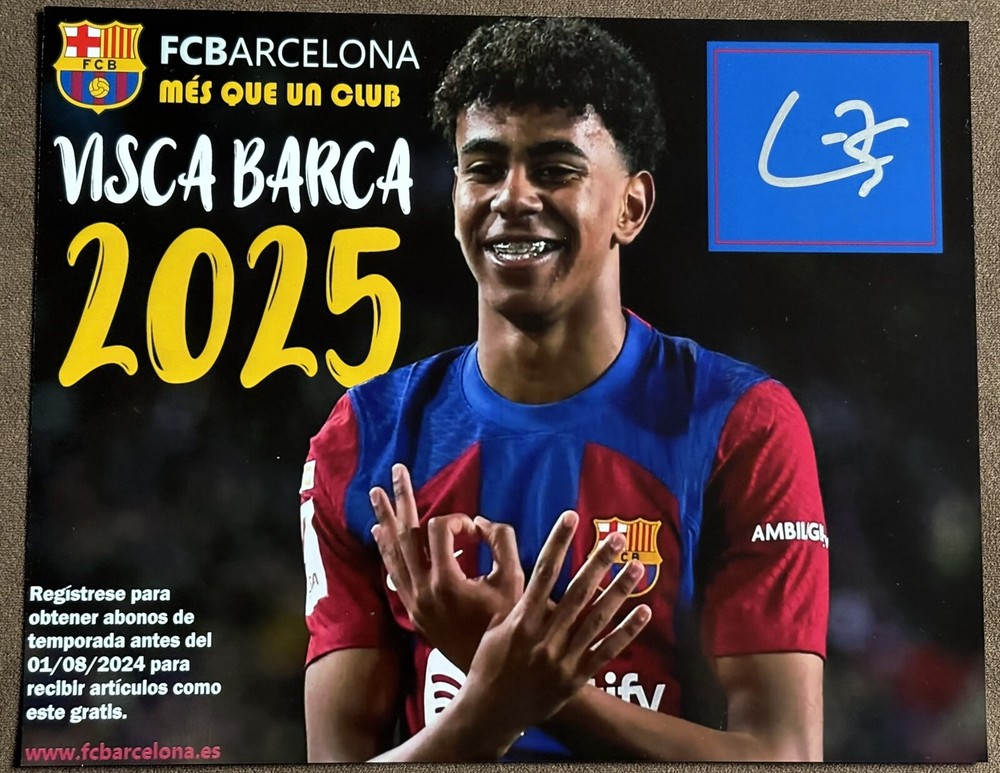 Lamine Yamal Signed Photo, 8x10 with COA, Barvelona, Spain,