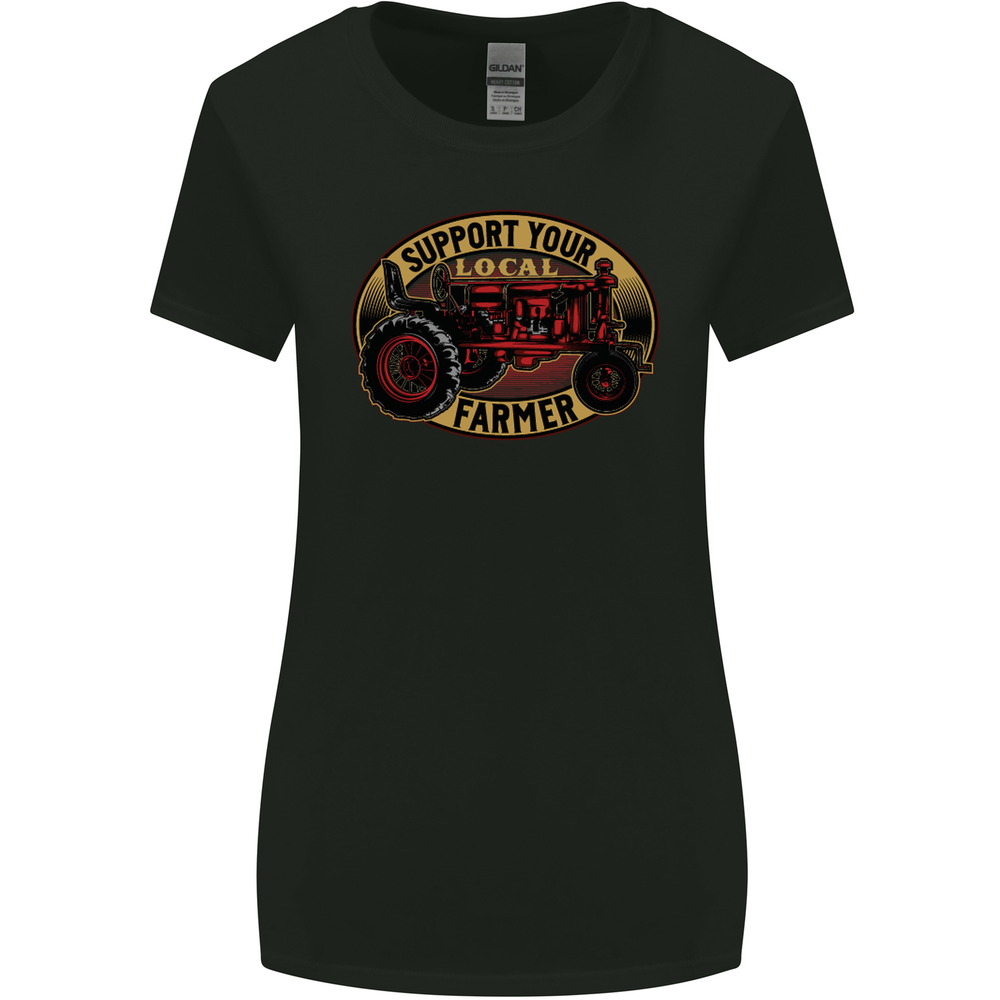 Farming Support Your Local Farmer Womens Wider Cut T-Shirt
