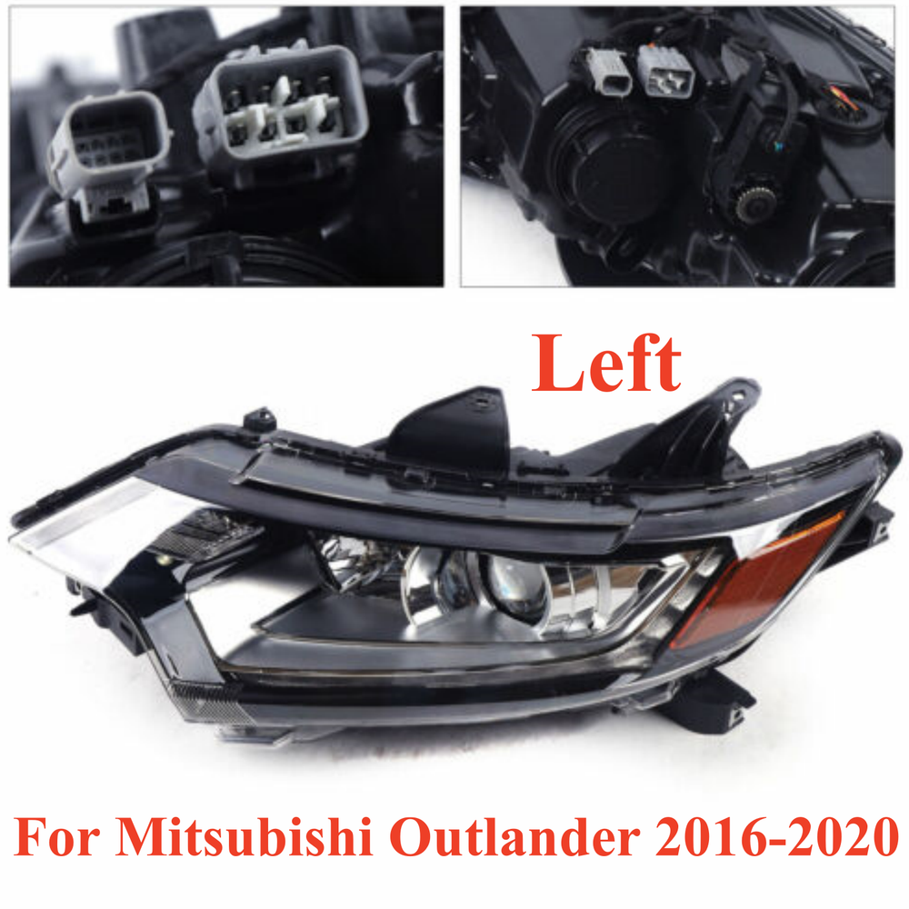 Left Driver Side  For 2016 2017 2018 2019 2020 Mitsubishi Outlander Headlight LH