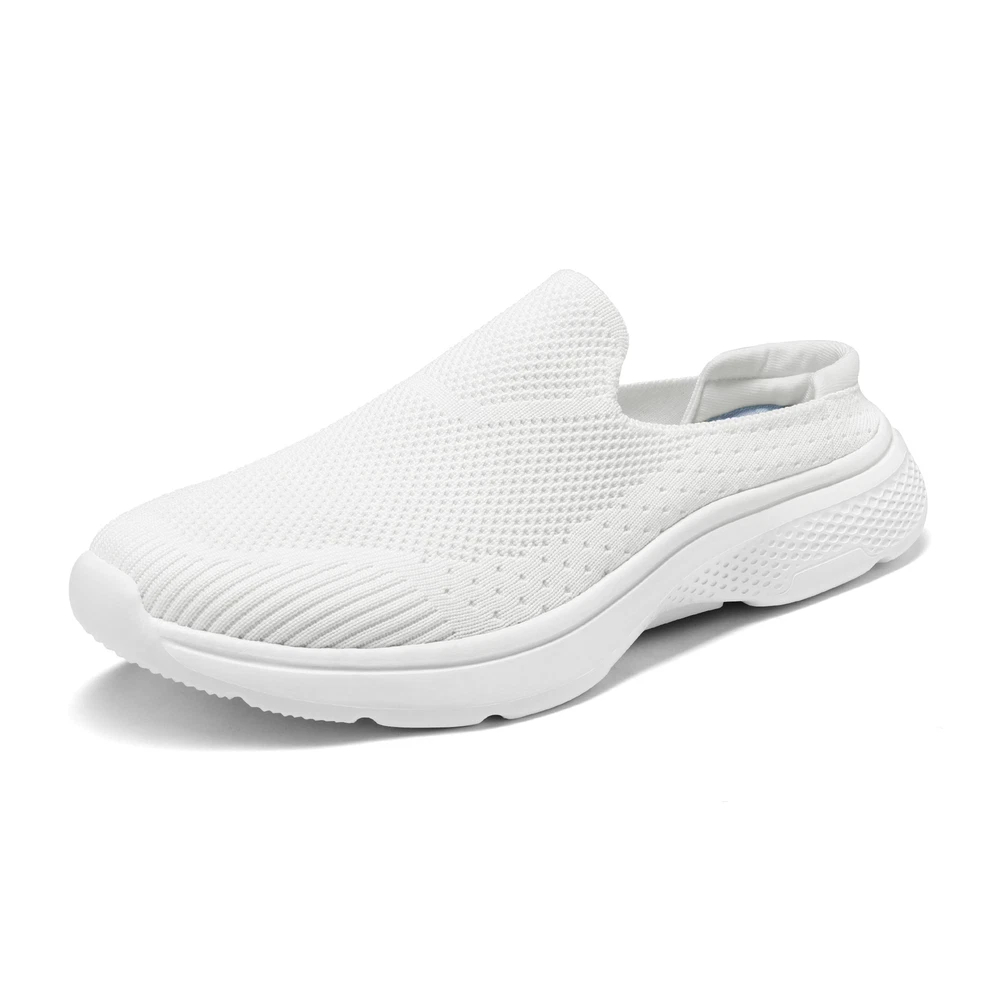 Women Mules Shoes Slip on Knit Sneakers  Lightweight Breathable Walking Shoes