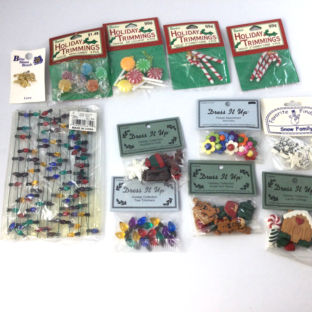 Holiday Trimmings Dress It Up Buttons Embellishments Christmas Fall Flowers