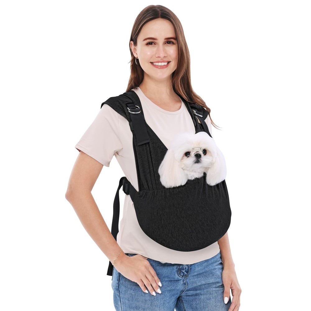 Small Dog & Cat Chest Carrier Sling - Hands-Free Front Facing Pet Sling