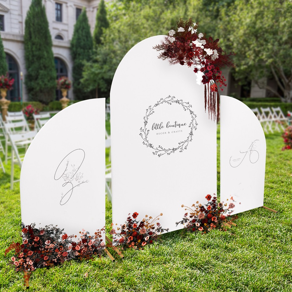 Metal Wedding Stand Backdrop Rack DIY Party Arch Flower Holder with Fabric Cover