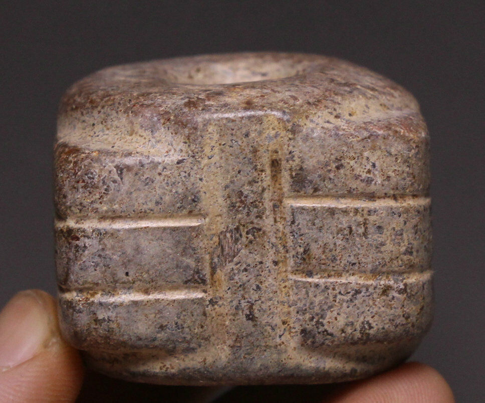 4CM Hongshan Culture Jade Fengshui Beast Yu Cong Zong Amulet
