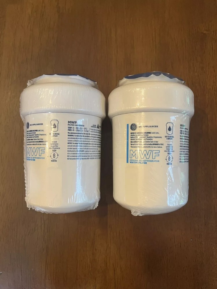 Genuine GE MWF Refrigerator Water Filter Replacement Pack of 2 Sealed Without Box