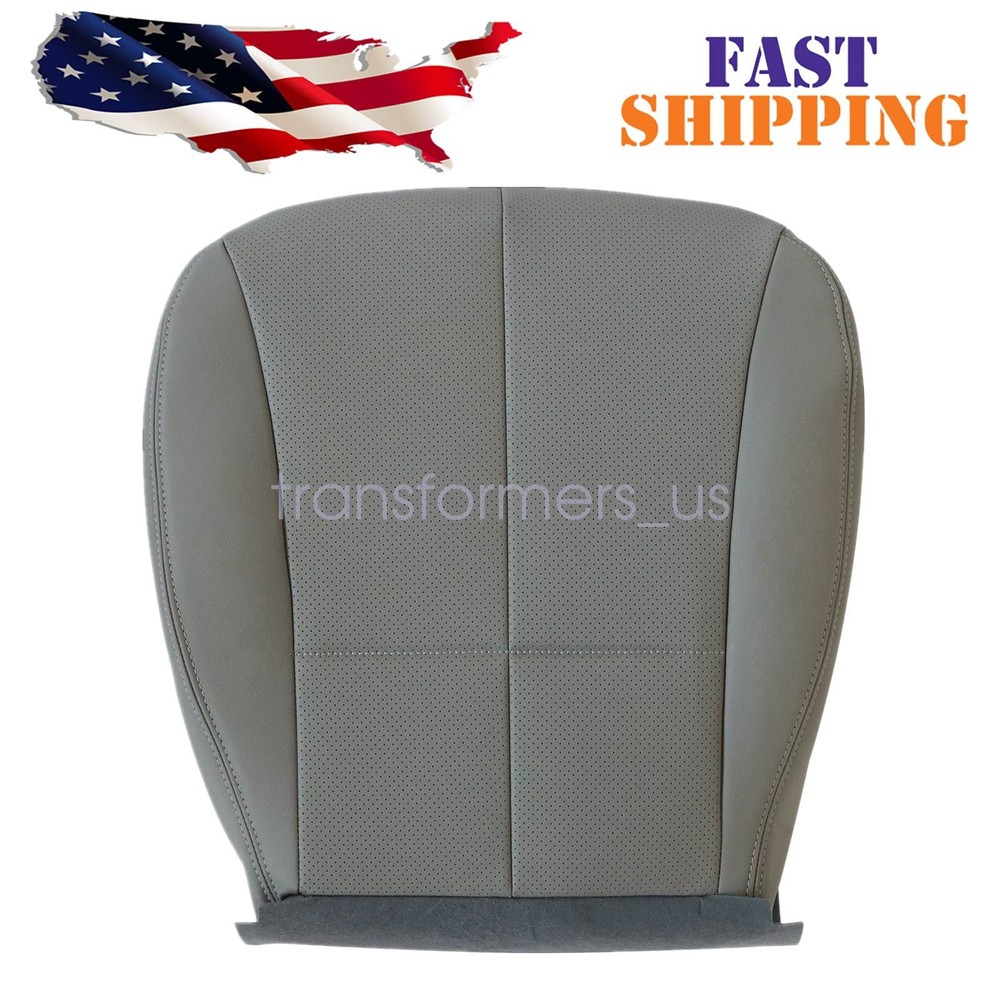 For 2009-2013 Subaru Forester Passenger Side Bottom Perf Leather Seat Cover Gray