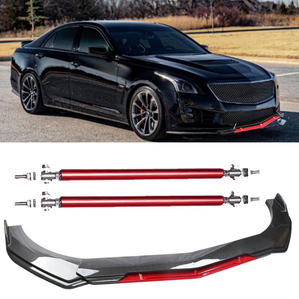 Carbon Fiber Front Bumper Lip Splitter Spoiler for Cadillac CTS ATS