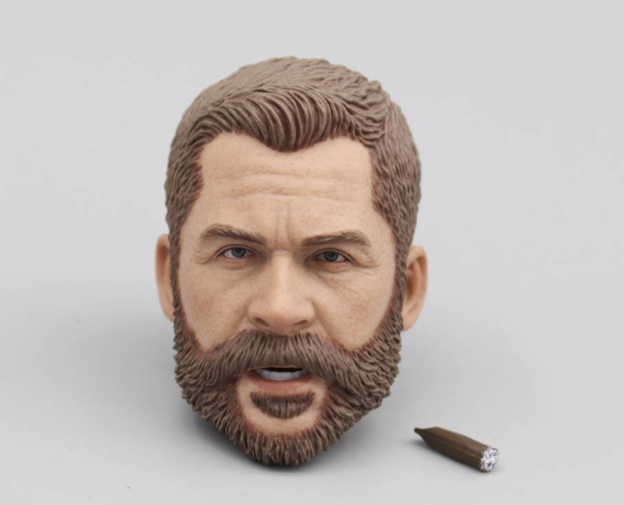 Head Sculpt & Cigar for EASY&SIMPLE ES GA1008 SAS Secret Operative 1:6 Scale NEW