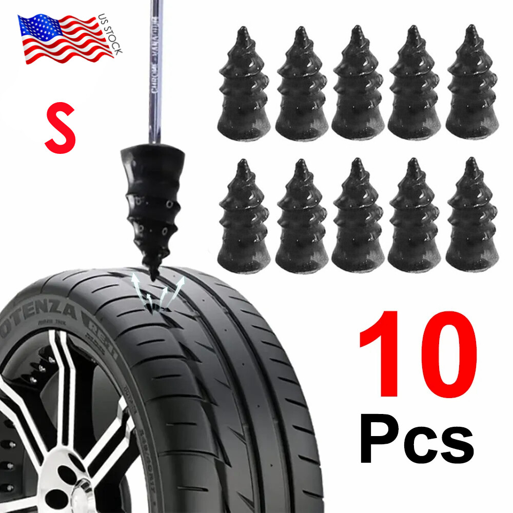 10X Car Tubeless Vacuum Tyre Puncture Repair Kit Screw Nails Tire Patch Plug Fix