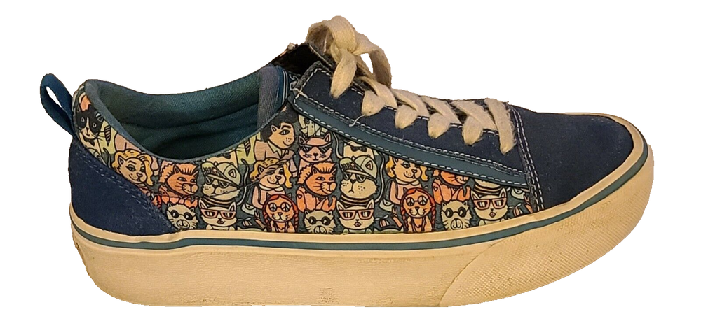 BOBS for Dogs women's 6.5 Shoes Blue sneakers lace up Cats Canvas