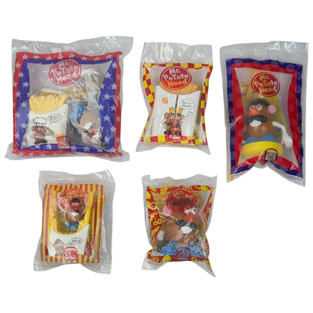 Mr Potato Head Burger King Kids Club 1998 Complete Toy Set by Hasbro