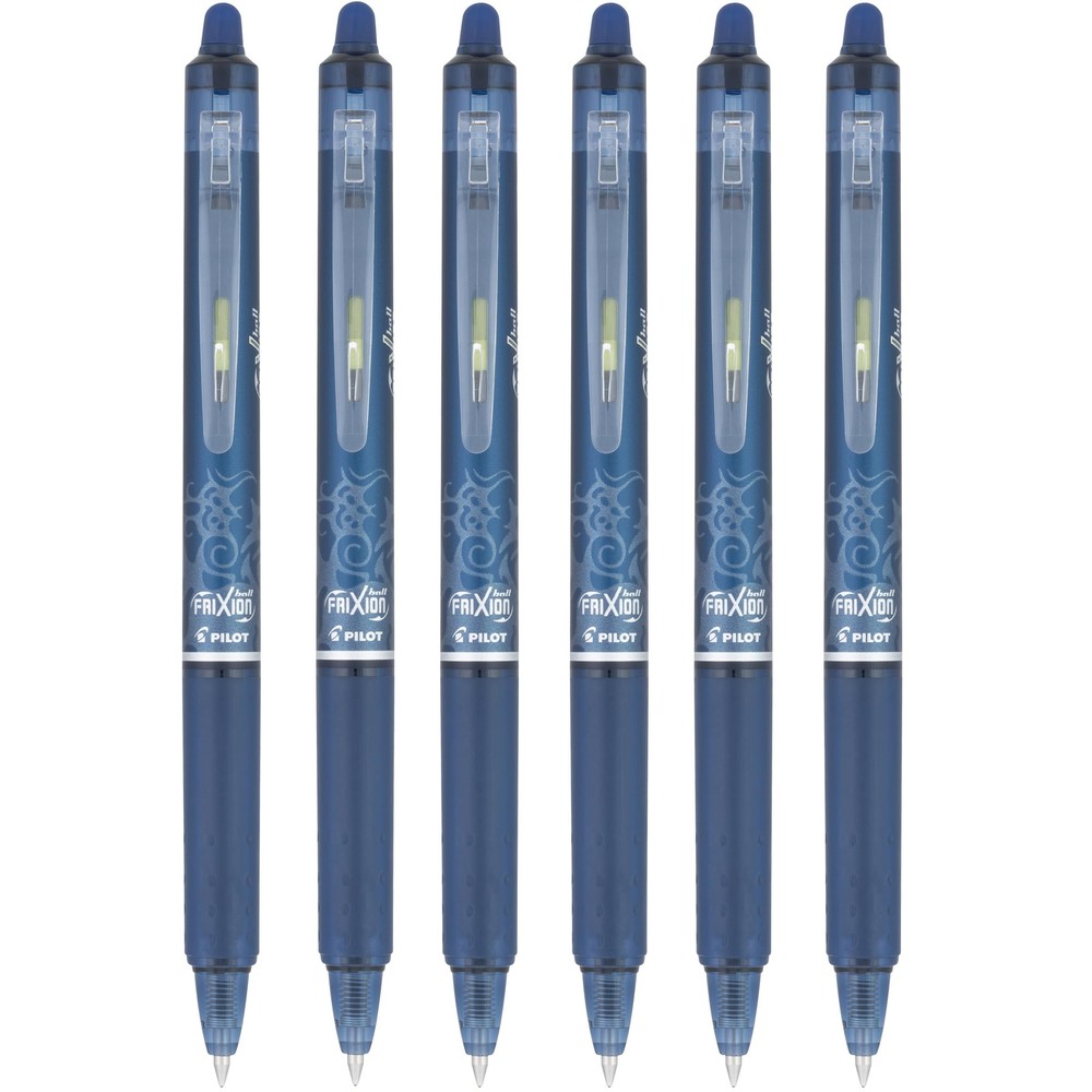 Pilot FriXion Clicker Retractable Erasable Gel Pens, Fine Point, Navy Blue In...