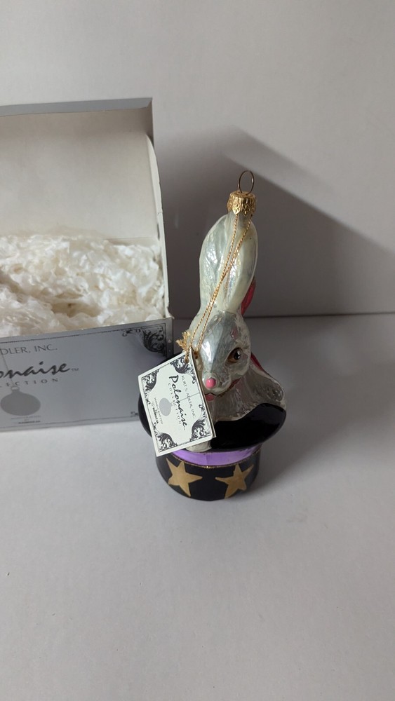 Kurt S Adler Hand Blown Magician Hat Christmas Tree Ornament Polonaise Collection
