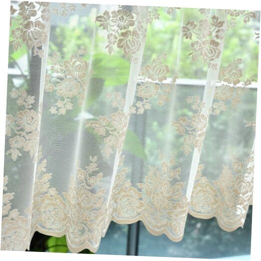 Lace Valance Curtain for Kitchen Window, Rusitc 52