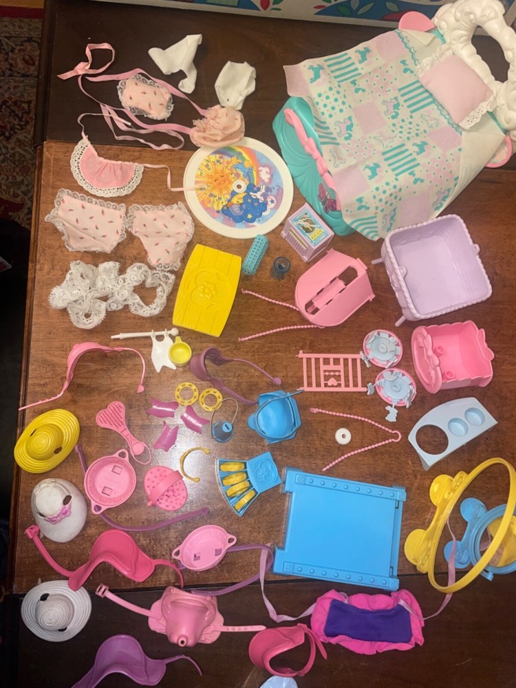 Vintage My Little Pony G1 Play Set with Buggy Bed Nursery Castle  