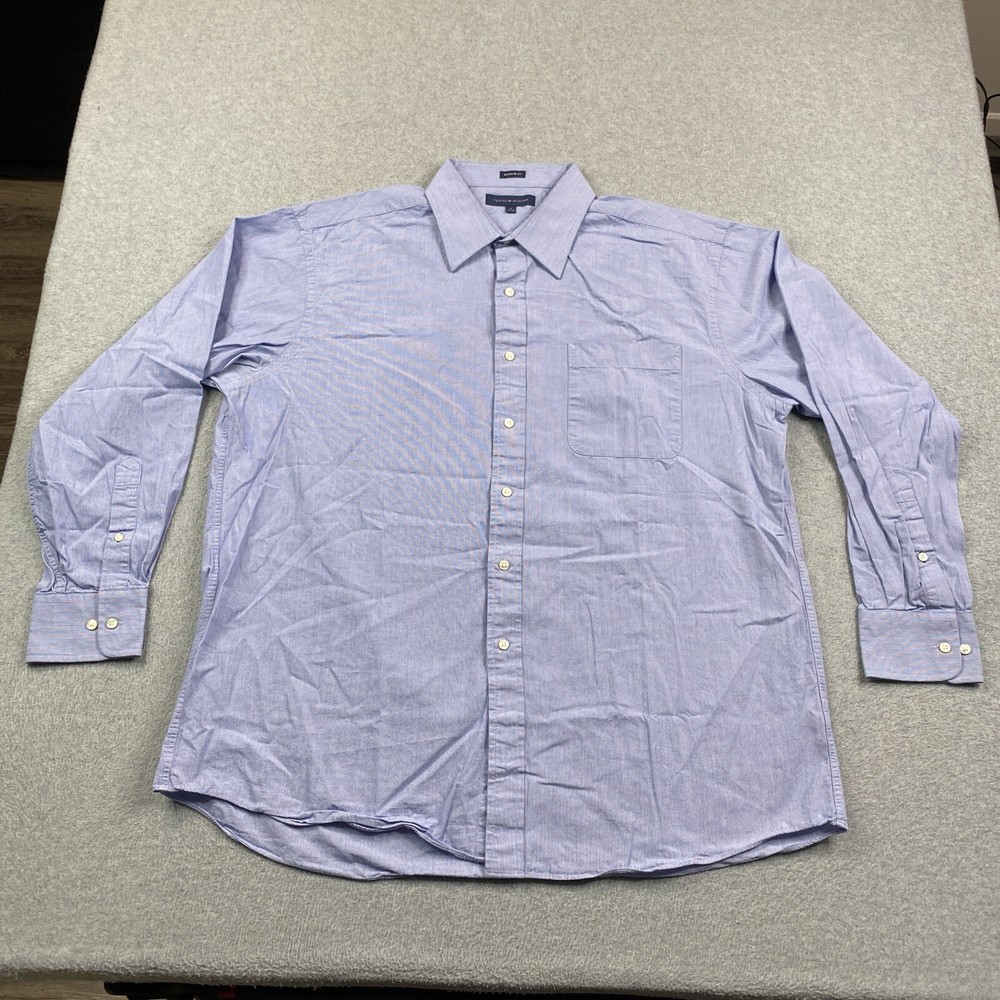 Tommy Hilfiger Men's Regular Fit Cotton Dress Shirt 17 34-35 Office Wear
