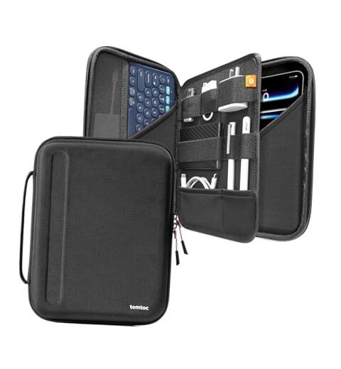 Portfolio Case for 11 Inch iPad Pro 03 Plus - 11 inch Fit iPad Charger Black