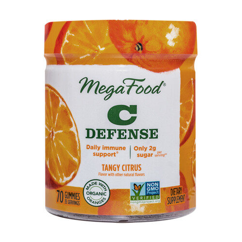 MegaFood C Defense Tangy Citrus Immune Support Gummies 70 Count