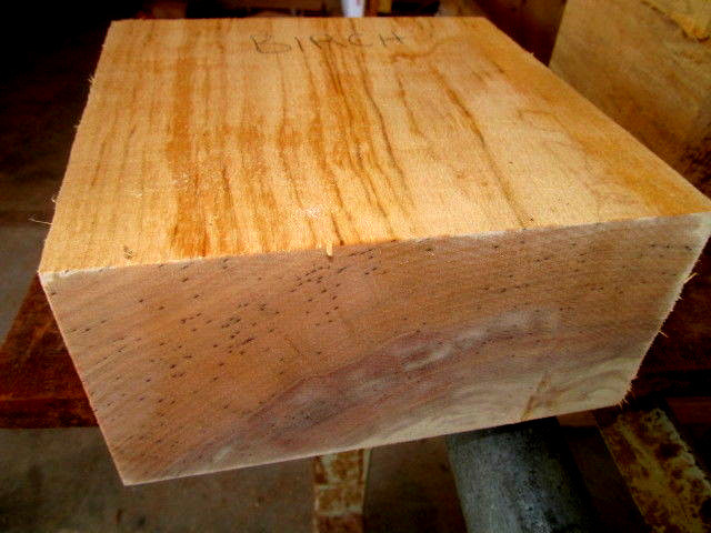 THICK BIRCH BOWL BLANK TURNING BLOCK LUMBER WOOD CARVE LATHE 8 X 8 X 4