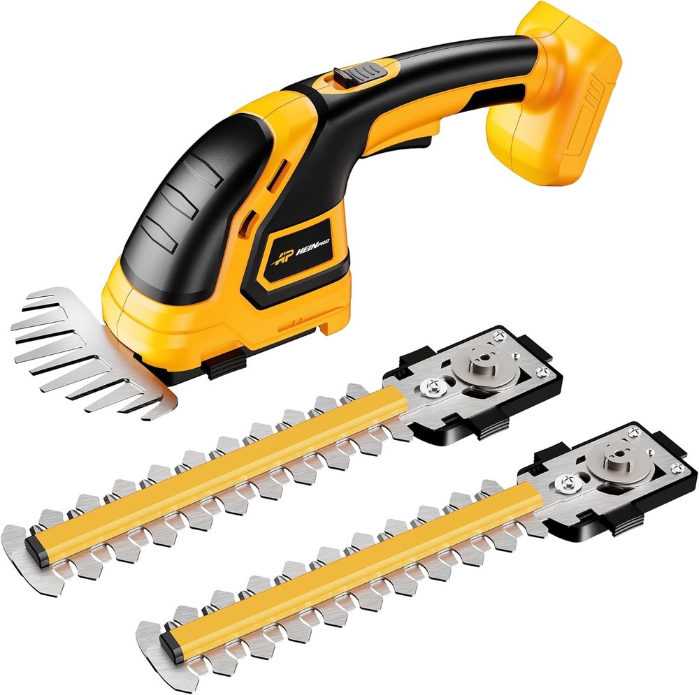 Cordless Hedge Trimmer with 2 Blades Compatible with Yellow Tools