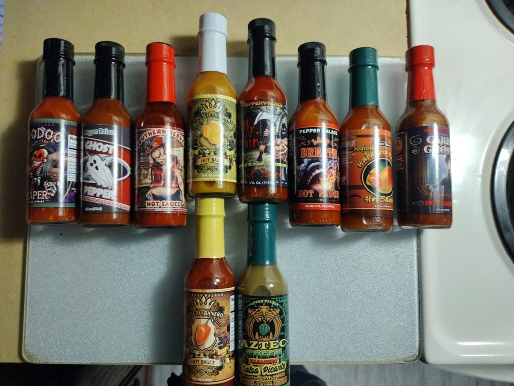 10 Unopened Bottles Of Pepper Palace Hot Sauce