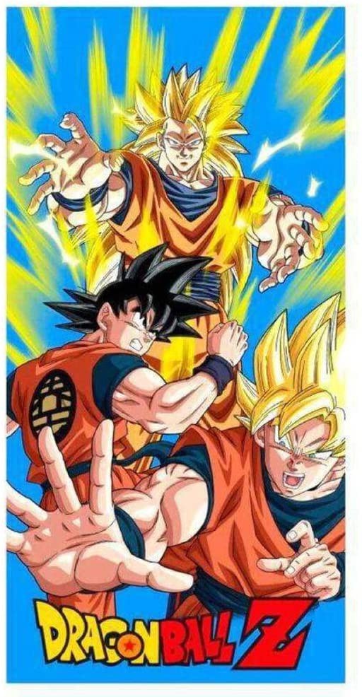 Dragon Ball Z Goku Saiyan Large 70x140cm Beach Towel