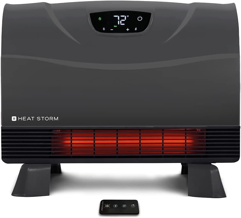 Adjustable Temperature Infrared Space Heater with Digital Display - 750/1500W