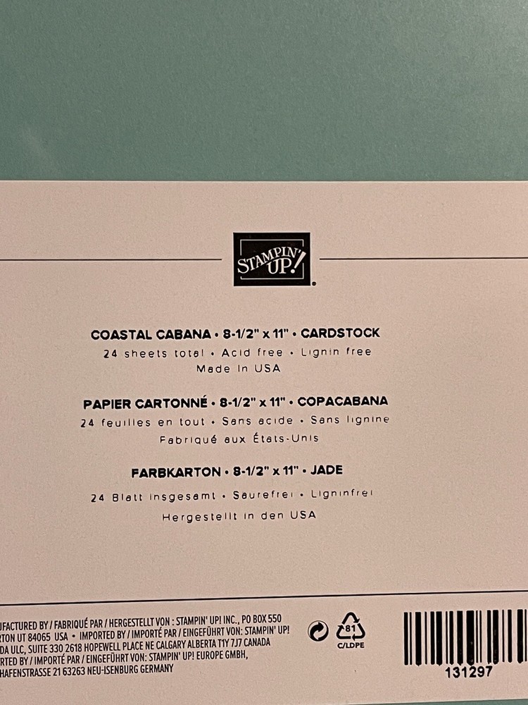 Stampin up Retired Cardstock 