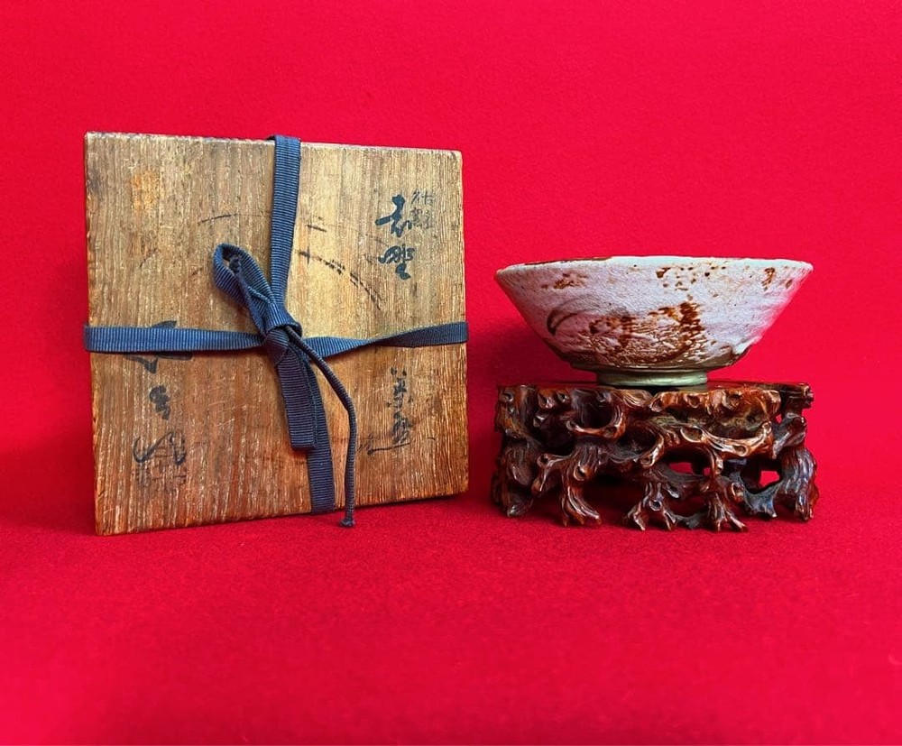 Tea Utensils Late Edo Period Sakusuke Kato Bowl Ceremony Antique Tool Wooden Box