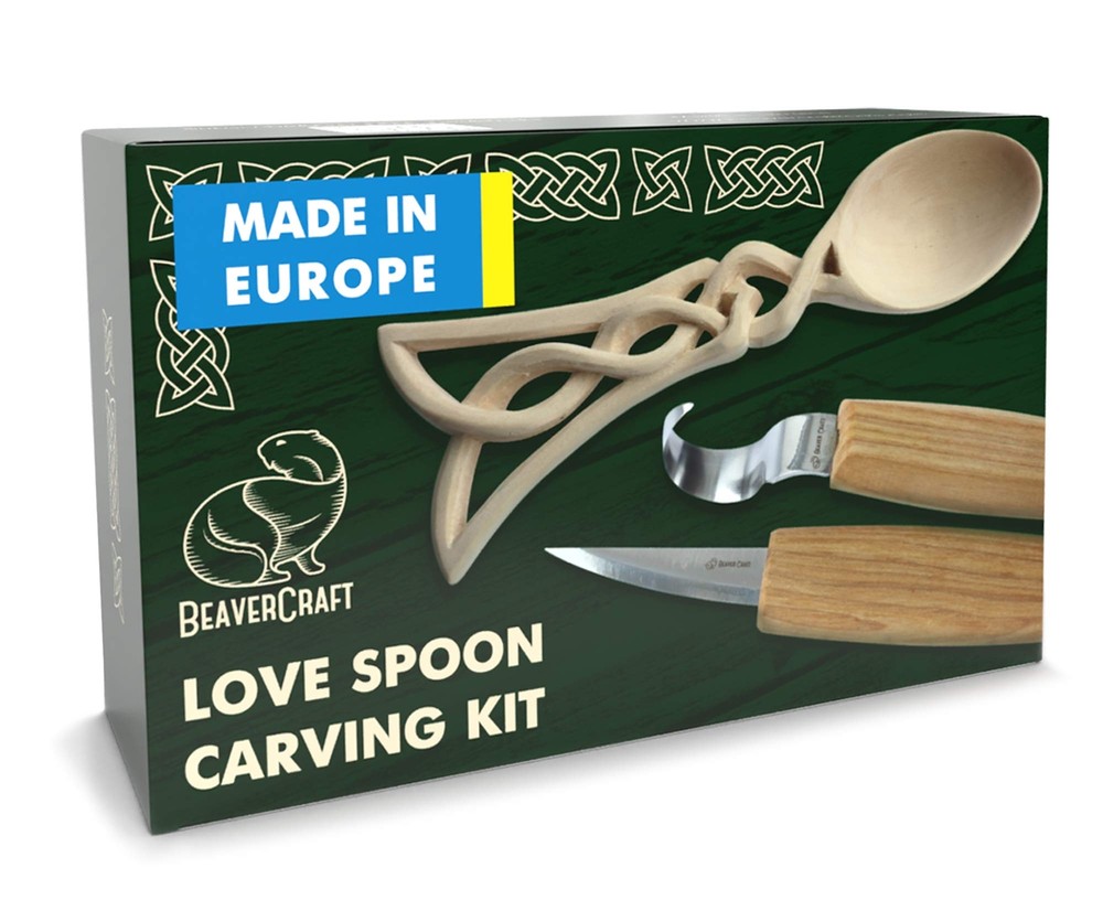 BeaverCraft, Wood Whittling Kit for Beginners DIY04 - Spoon Carving Kit - Woo...