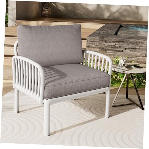 Octavia Outdoor Club Chair with Cushion and Backrest Armchair