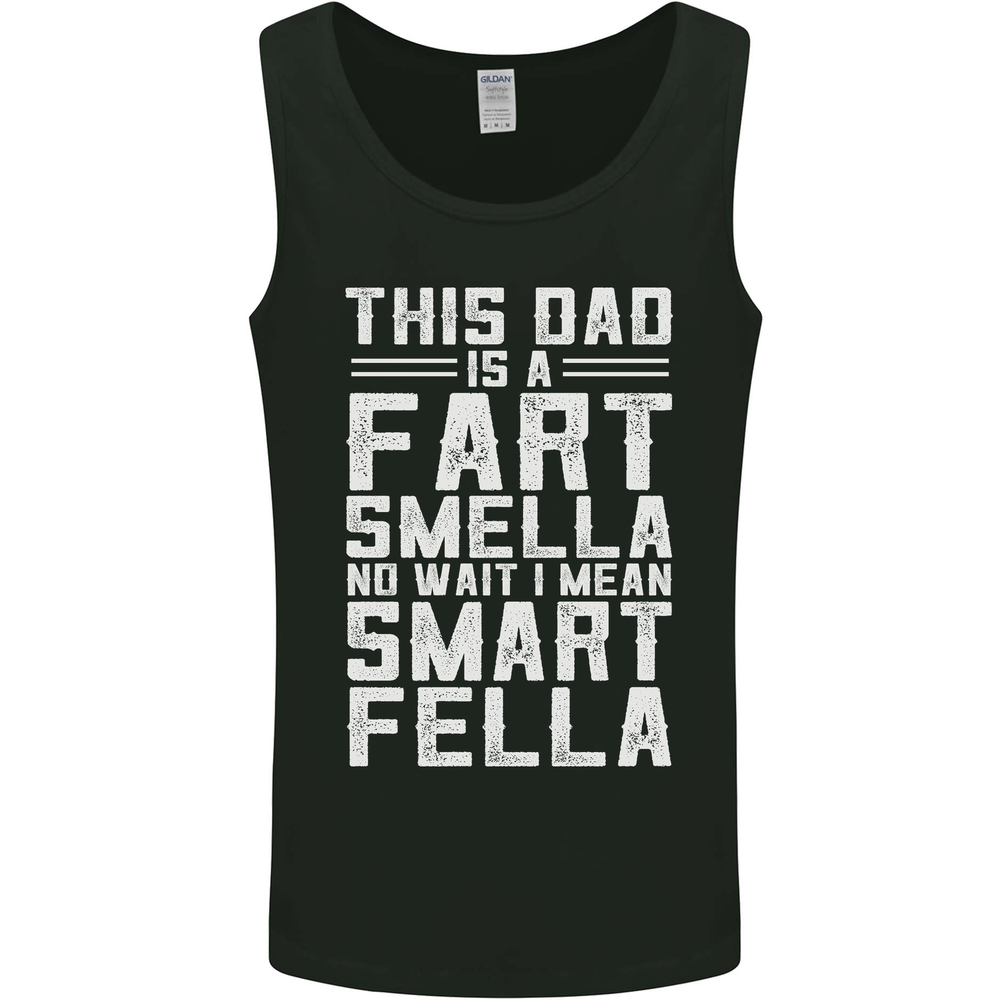 This Dad Is a Fart Smella Funny Fathers Day Mens Vest Tank Top