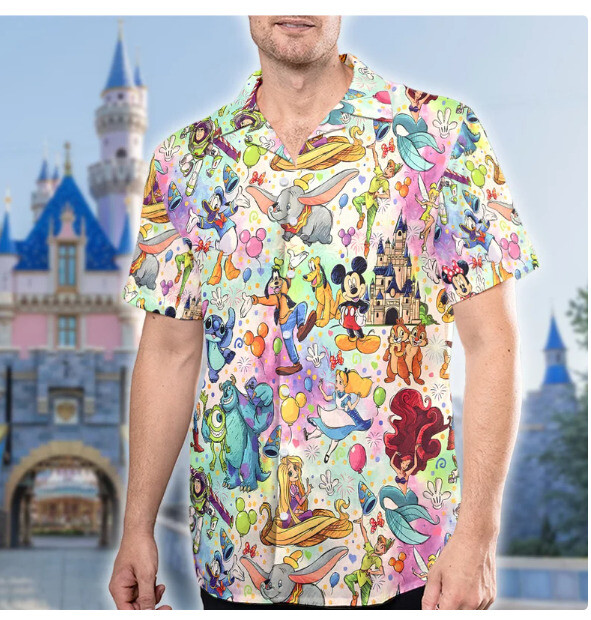 Mickey Mouse 3D Hawaii Shirt HALLOWEEN GIFT CHRISTMAS GIFT US SIZE OVER PRINT