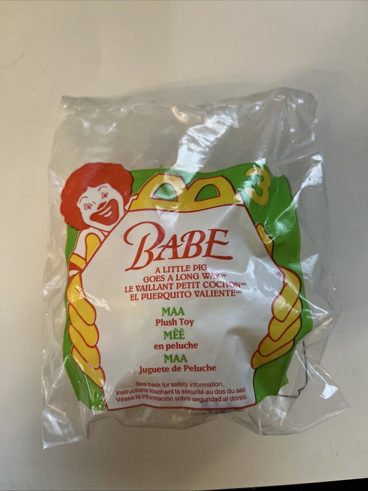 1995 Babe McDonalds Plush Happy Meal Toy - Maa #3