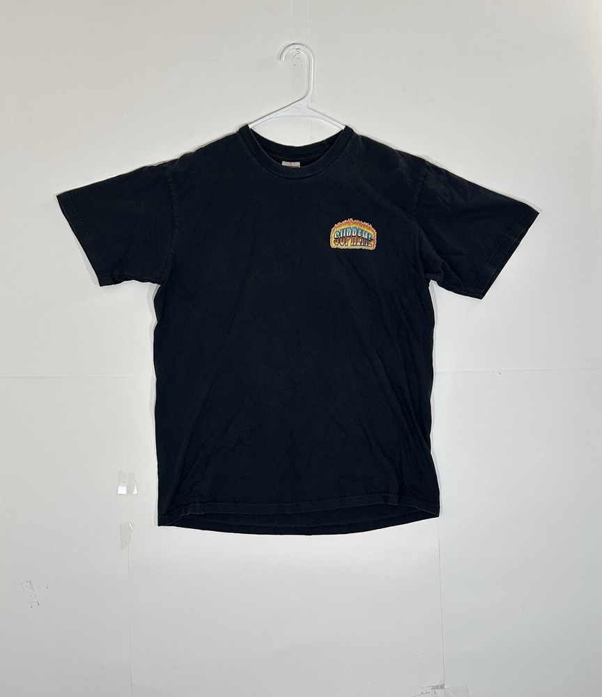 Supreme Chrome Fire Solid T-Shirt Black Mens Size Medium Skate Skateboarding USA