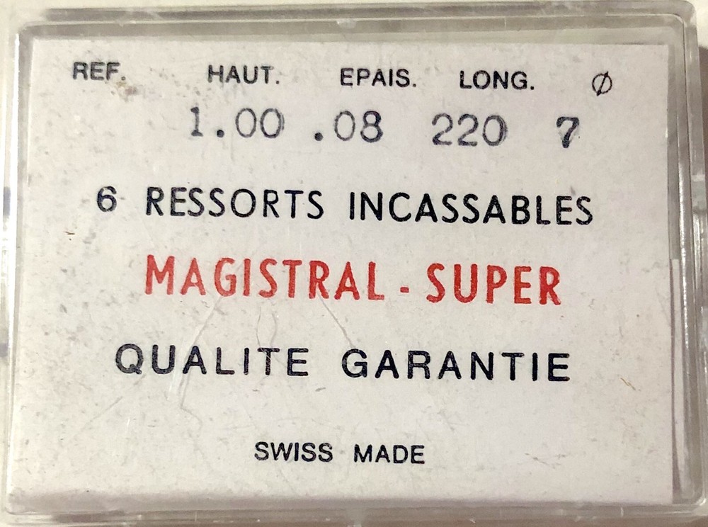 1X Mainspring 1.00 x 0.08mm Ø7 Watch Spring 220/100 G22 Replacement Part