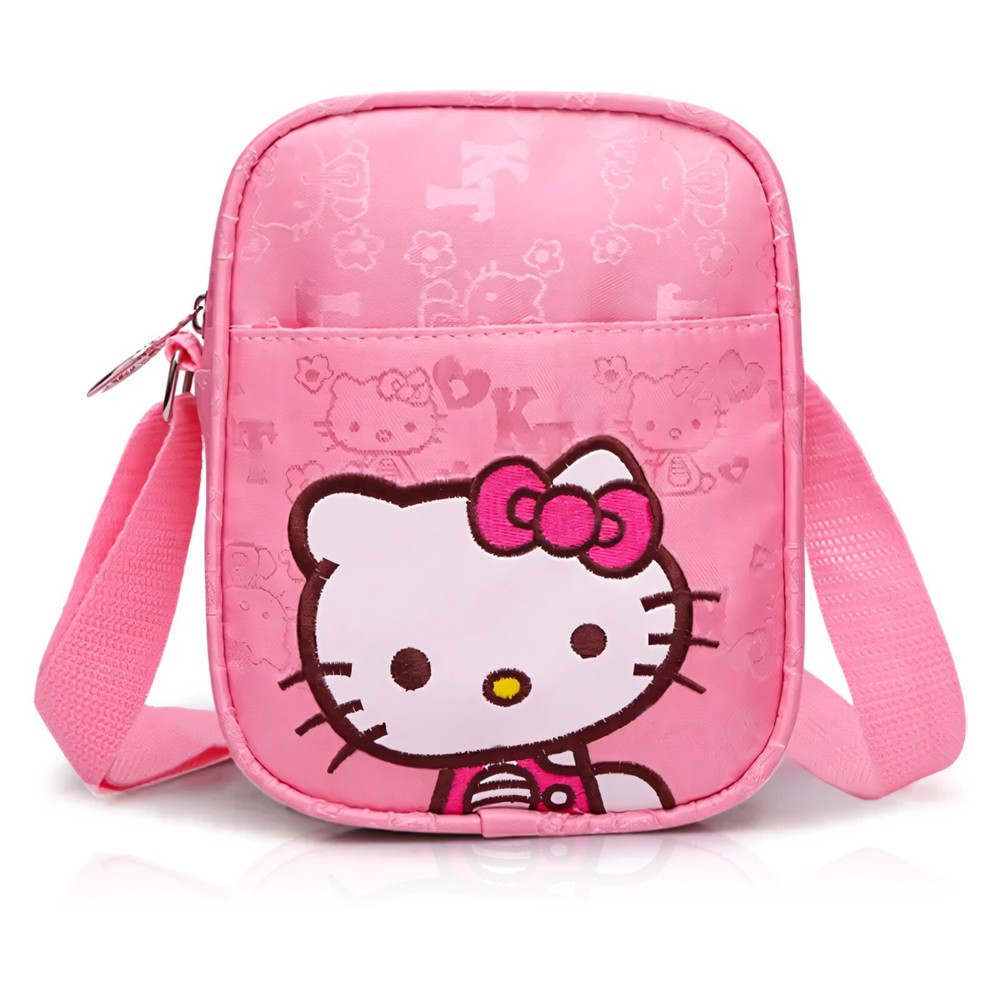 Hello Kitty Mini Shoulder Bag for Girls: Stylish Canvas Crossbody Purse