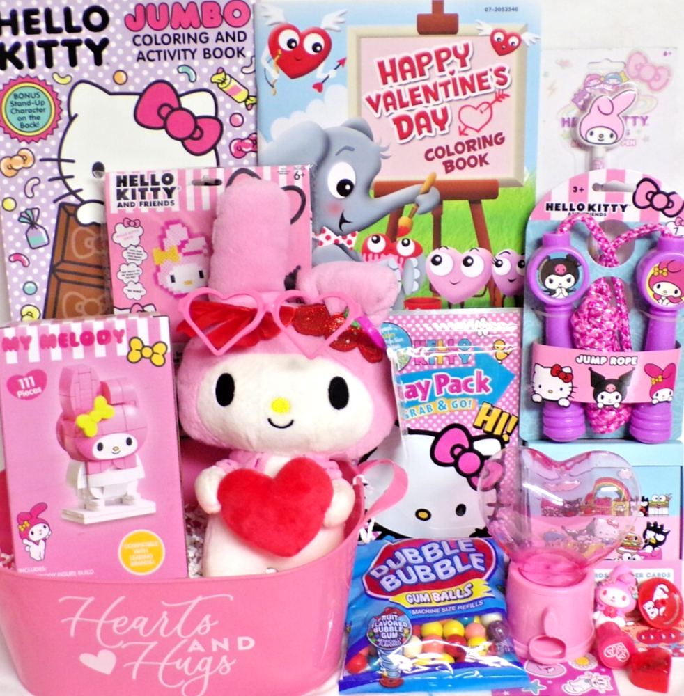 My Melody Valentine Plush Heart Doll Gift Set Toy Figure-image