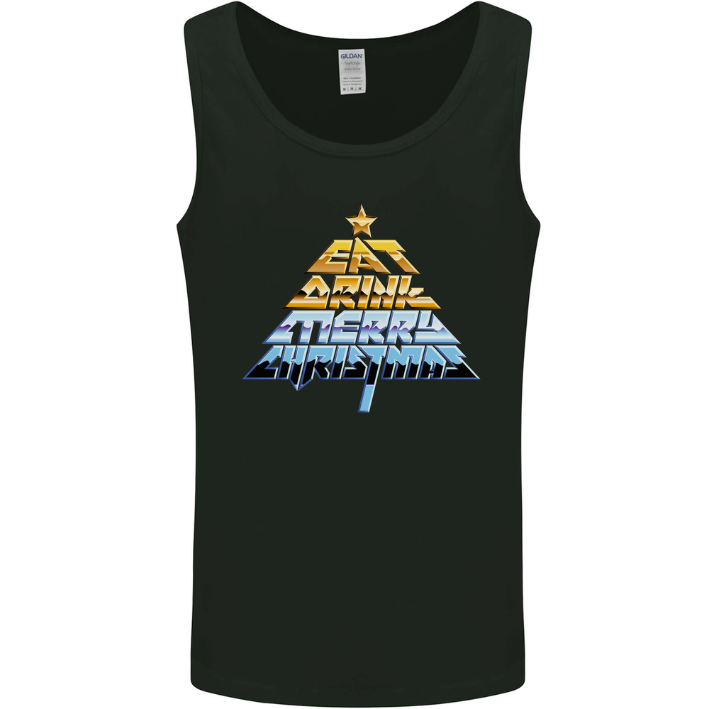 Rock n Roll Christmas Heavy Metal Music Xmas Mens Vest Tank Top