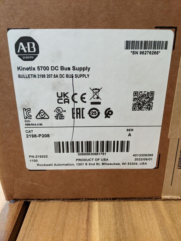 AB 2198-P208 Kinetix 5700 DC Bus Power Supply ALLEN BRADLEY New Sealed 2198-P208